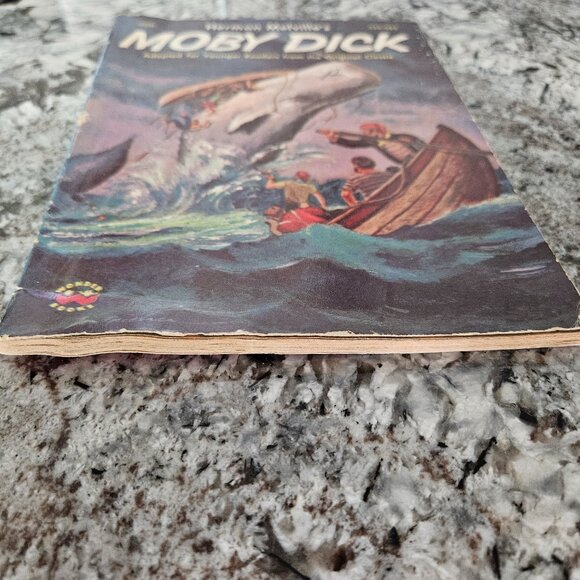 HERMAN MELVILLE'S MOBY DICK 1956 SOFTCOVER BOOK FROM WONDER BOOKS, #035-025 - Picture 11 of 14